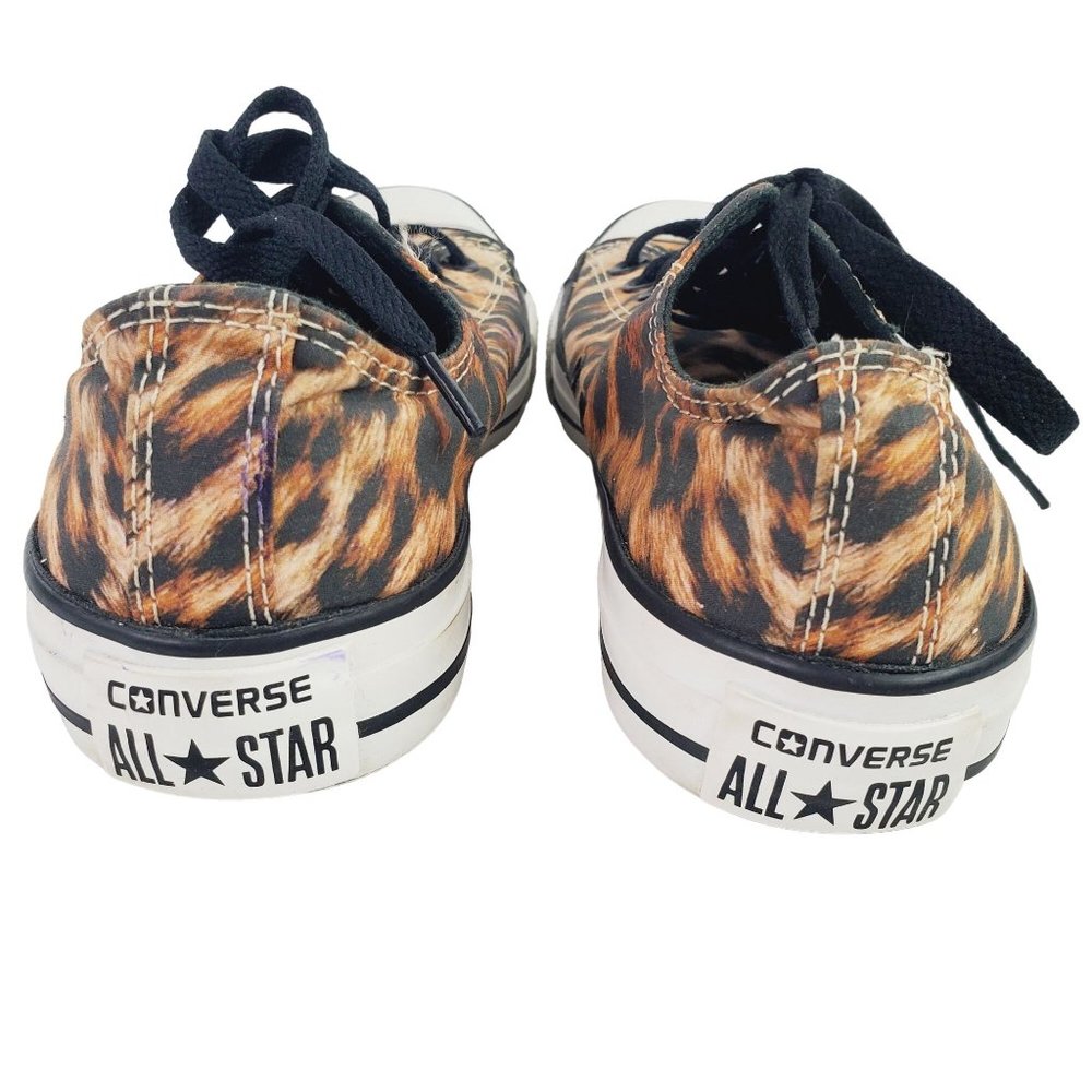 Converse All Star Low Top Flats Leopard Print. W7 M5 - Picture 8 of 10